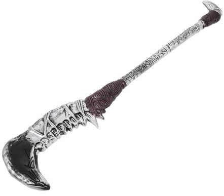 LIGIGWASH Halloween-Sense-Requisite: Halloween Grim Cosplay Death Scythe Staff -Requisite Grim Death Kostümzubehör Für Party, Braun