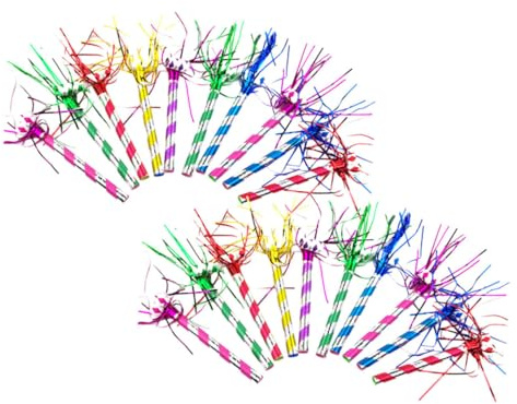 OUNONA 20piezas Matracas Para Eventos Silbatos De Cumpleaños Sopladores De Festival Para Fiestas