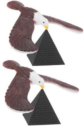 Toddmomy 2pcs Balanced Eagle Toy Self Balancing Birds Toy for Birthday Party Favor Gravity Eagle Balancing Bird Stand