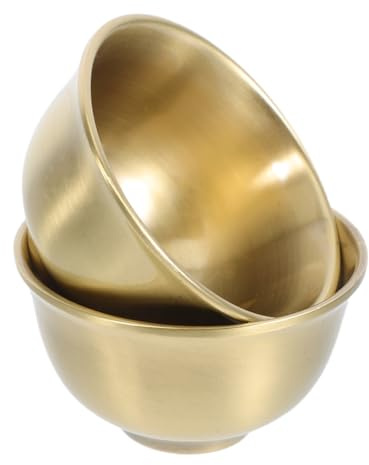 Ipetboom Taza de Té Retro Chino 2 Piezas Cobre Dorado para Ceremonia