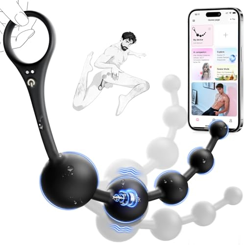 Juguetes Eróticos Sexuales Hombre Bolas Anales - Vibradorador Consoladores Plug Anal para Mujer Pareja Sexuales con 9 Modos de Vibración,APP Anillo Eroticos Dilatador Estimulador Prostata Gay Sex Toys