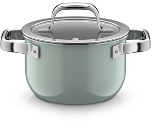 WMF Fusiontec Mineral Pro, Kochtopf mit Deckel 16 cm, langlebiges, kratzfestes Material, kleiner Topf Induktion, für alle Herdarten geeignet, Made in Germany, Eucalyptus Haze, 0519795290