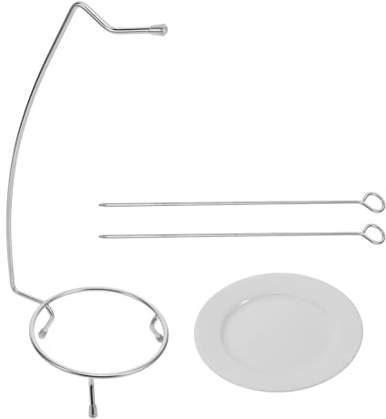 Sewroro Brochettes de Barbecue en Acier Inoxydable 304, Lot de 6 Set de Brochettes Longues Antidérapantes pour Grillades en Plein Air, Barbecue, Camping et Jardin