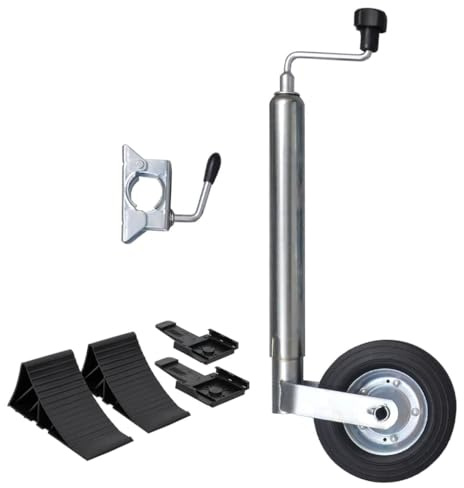 Nqyjm Rueda de apoyo de 48 mm con 1 abrazadera y cuñas