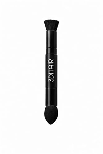 3D Hair Dual-Ended Hairline Powder Brush - Precision Hair Makeup Brush Set with Sponge Tip for Seamless Blending - Ideal as a Hair Concealer Brush, Root Touch Up