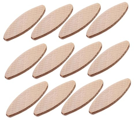 WOFASHPURET 100pcs Joiner Biscuit Joiner Boards Wood Joining Biscuits Beech Pure Solid Wood Tighter Bonding with Glue Easy Construction for Furniture and Framing