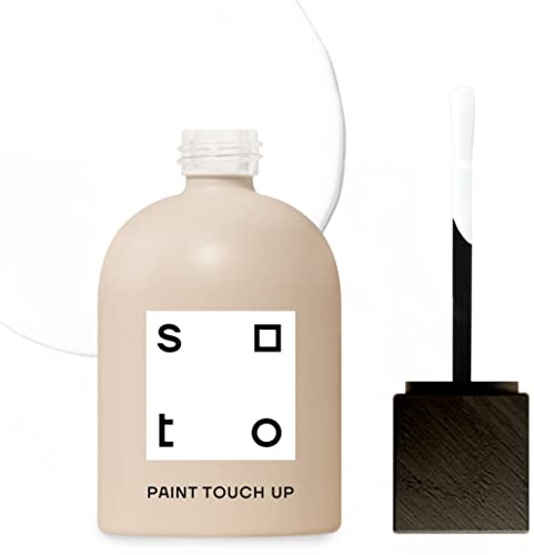soto White Paint Touch Up, Multi-Surface, Satin Finish (No. 01 Perfect White) - 1.5 Ounces/45 Milliliters of Scratch Repair for Furniture, Walls, Cabinets, Trim, Doors, Indoor/Outdoor