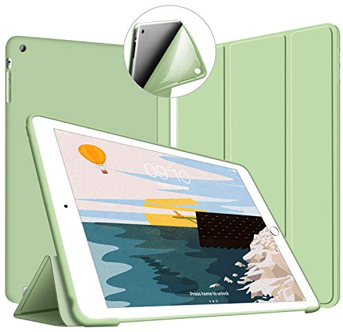 Coque iPad 2, Coque iPad 3, Coque iPad 4, VAGHVEO iPad 2/3/4 Housse Étui de Slim-Fit Léger Case [Veille/Réveil Automatique] TPU Souple Bumper Smart Cover pour Apple iPad 2/3 / 4, Vert_02