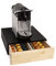 FMC SOLUTIONS Cajón Dispensador para cápsulas compatibles Nespresso y Dolce Gusto, sobres y accesorios- Soporte Porta capsulas o vainas de madera maciza, 31x30x10cm (Legno Nero)