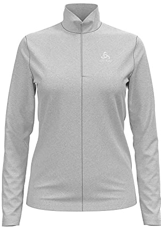 Odlo ROY_542331, Strato medio per esterni Donna, Odlo Silver Grey - White - Stripes, XL