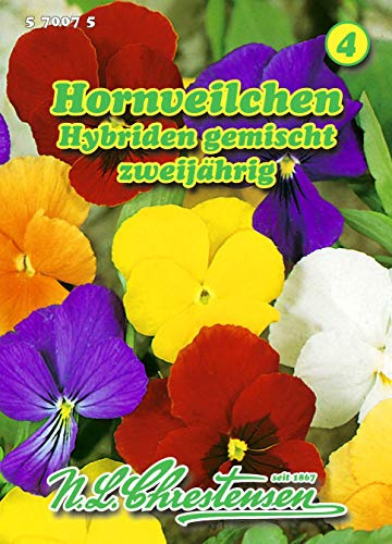 Viola cornuta, Hornveilchen, Hybriden gemischt N.L.Chrestensen Samen 570075-B