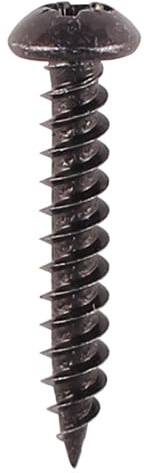 4x25 (8x1) BLACK POZI WOOD SCREW ROUND HEAD BLACKJAX POZIDRIVE JAPANNED PHILLIPS HEAD SMALL STEEL SCREWS CHIPBOARD MDF CABINET FURNITURE (Pack of 20, 50, 100) (20)