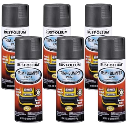 6-Pack of 11 oz Rust-Oleum Brands 251574 Black Automotive Trim & Bumper Spray Paint