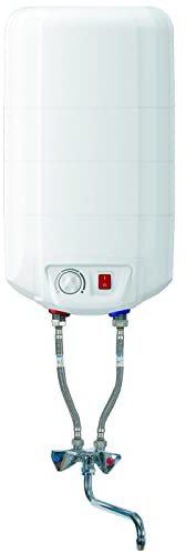 15 Liter druckloser ÜBERTISCH Warmwasserspeicher Boiler im Durchflussprinzip mit Mischbatterie