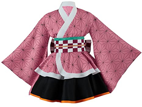 1791's lady Kamado Tanjirou Cosplay Rengoku Costume Inosuke Hashibira Kimono for Halloween Party Cosplay Outfits (Kamado Nezuko, XL)