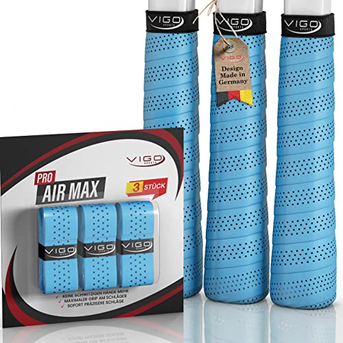VIGO Sports selbstklebendes Tennis Griffband mit Anti-Schweiß Technologie – rutschfestes Badminton Griffband universell für Tennisschläger, Badminton Schläger & Overgrip - Griffband Tennisschläger