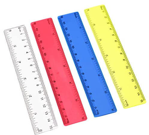 SULIUDAJI 4 pezzi plastica piccolo righello colorata righello 15 cm