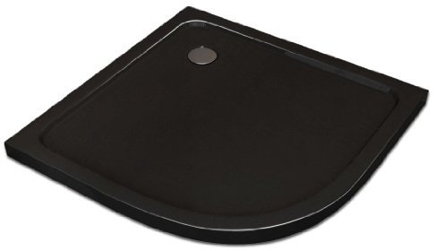 50 mm Duschtasse 100 x 100 cm Viertelkreis (schwarz)