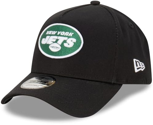 New Era New York Jets NFL Evergreen Schwarz Verstellbare 9Forty A-Frame Cap - One-Size