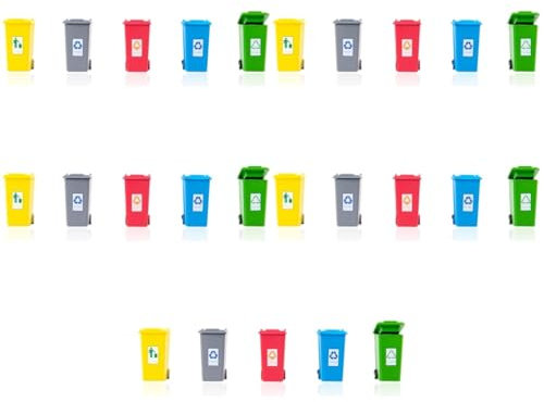 Toyvian 25pièces Mini Poubelles Décoratives Accessoires pour Maison De Poupée Décoration De Miniature Et Poubelles De pour Maquettes Et Sable