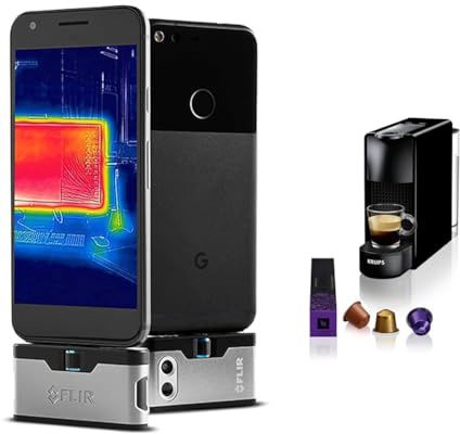 FLIR ONE Gen 3 - iOS - Thermal Camera for Smart Phones - with MSX Image Enhancement Technology & Nespresso Krups XN1108 Essenza Mini Kaffeekapselmaschine| 14 Kapseln | 19 bar