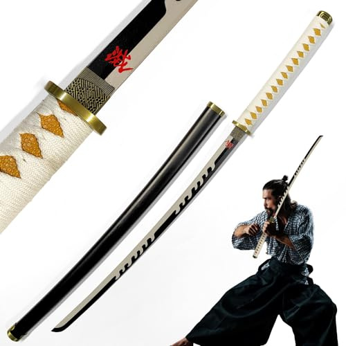 Demon Slayer Schwert Deko, Katana, Stahl Schwerter, Samurai Sword echt, Animeschwert, Cosplay, Animefans, Anime Schwert
