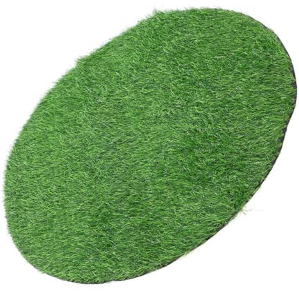 GARVALON Kunstrasen Tischdecke Rund 80cm Ø 2,5cm Höhe Outdoor Rasenteppich Gullideckel Dekoration Garten Terrasse Platzset Wetterfest