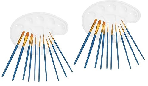 STOBOK 2sätze Teiliges Künstlerpinsel-Set Nylonhaarpinsel Für Öl Und Acrylmalerei Für Hobbykünstler Schüler Und Kreative Projekte