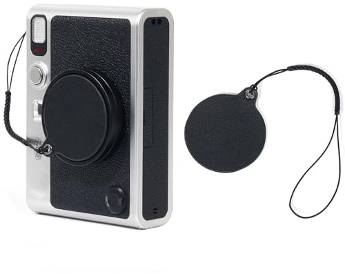for Instax Mini EVO Camera Lens Cap Anti-loss Rope Keeper Sticker with String Leather Sticker Anti-drop Protection Rope - Used to Prevent Lens Cover from Being Lost
