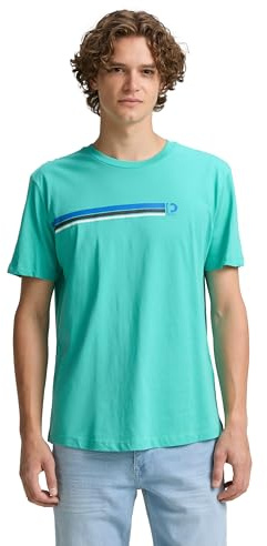 TOM TAILOR Denim Men's T-Shirt, 10950 - Waterfall Green, M