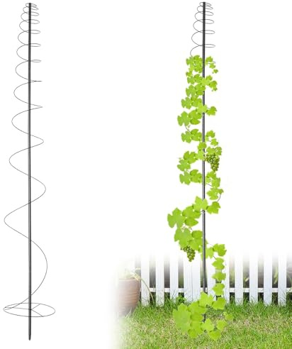 Lot de 2 treillis de jardin en métal - 170 cm - Pour plantes, légumes, fleurs, vignes
