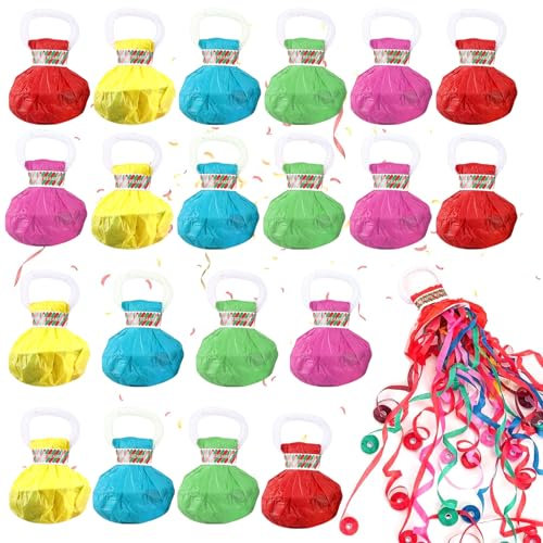 20 bombas de serpentinas, cañones de serpentinas, serpentinas para fiestas, lanzar confeti, serpentinas para cumpleaños, bodas, Navidad, carnaval, graduación