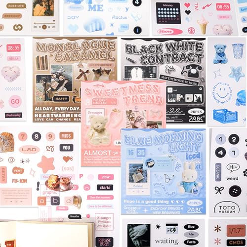 TYXHXTF 1700PCS Vintage Scrapbook Aufkleber Set, Reise Scrapbooking Aufkleber, Aufkleber für DIY Koffer Scrapbook Skateboard Laptop Motorrad Wasserfest