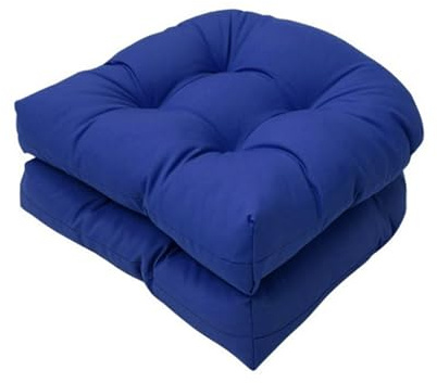 Cojín en forma de U para sofá en interiores y exteriores, 2 piezas de cojín de mimbre para silla de muebles de patio