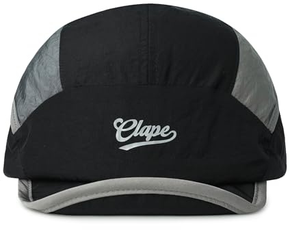 CLAPE Cykelmössa under hjälm cykelmössa med kort brätte löpmössa 5 panelkeps lätt snabbtorkande sportmössa med mjukt brätte kort brim baseball Cap Bike Cycling Hat, BSSD2566-svart, one size