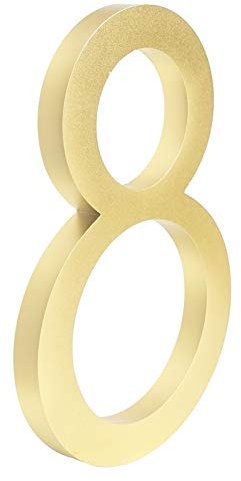 IZHAOGJING Hausnummer,Hausnummer Edelstahl CBIG Hausboot Anzahl Zeichen Goldene 15cm Modernes Gebäude Signage Outdoo Zahlen Adreßplatte(15cm)