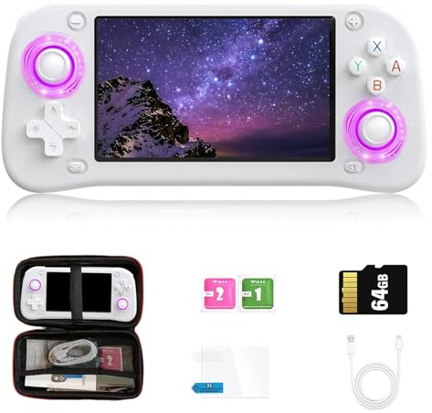XF43 Retro Handheld Game Console with Open Source Linux System - 4.3-Inch IPS Screen,Portable Mini Emulator with 64G TF Card 15000 Games,30 Emulators,Electronic Toys for Boys Girls Birthday Xmas Gift