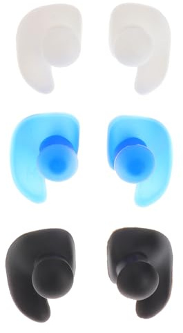 LALADEFIEE Tapones Oídos Impermeables de Silicona para Adultos, Tamaño Pequeño y Diseño Ergonómico, 3 Pares Reutilizables para Natación y Deportes Acuáticos