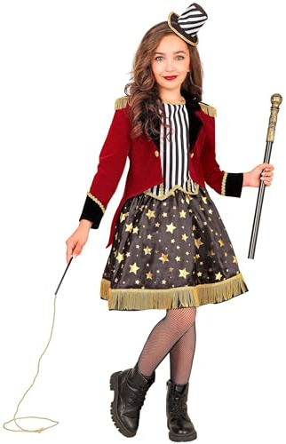 W WIDMANN MILANO Party Fashion - Disfraz de director de circo para niños | Conjunto de 3 piezas con vestido que incluye enagua de tutú, chaqueta y sombrerito, domadora, carnaval y fiestas temáticas