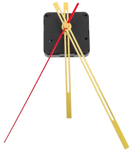 SAFIGLE Leises DIY Uhrwerk Wanduhren Ersatzkit Geräuschloses Funkuhrwerk mit Goldrotem Sekundenzeiger für Minimalistische Wanduhr Reparatur und Bastelprojekte