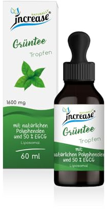 Liposomale Grüntee/Green Tea Tropfen hochdosiert - (48.000mg pro Packung) 1600mg Grüntee pro Tagesdosis davon 800 mg ECGC (Epigallocatechingallat) -MCT Öl -Hohe Bioverfügbarkeit