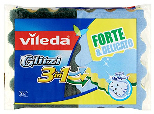 Vileda esponja Glitzi 3 in 1 – 5 paquetes de 2 esponjas [10 esponjas]