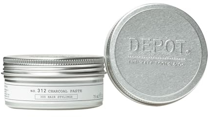 DEPOT - No.312 Charcoal Paste Stylingpaste mit Kohle, starkem Halt, cremiger und formbarer Textur für langanhaltendes Styling 75 ml