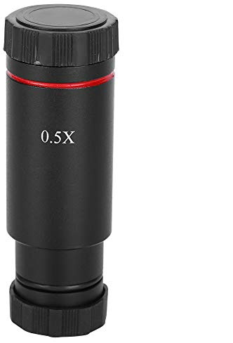 Oumefar Microscope Eyepiece 0.5X C Mount Microscope Camera Lens 25mm for Electronic Eyepiece CCD Camera Industry HDMI Microscope Camera Glass Objective