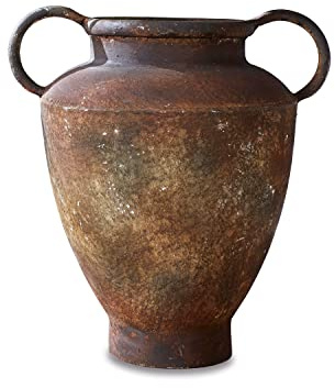 Loberon Vase Romanus, antikbraun | wunderschöne Rostoptik, authentisches Antik-Design, Pflanzgefäß, Dekoration, Wohn-Accessoire, Eisen