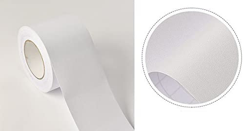 VisitRyl Bordo Adesivo Per Carta Da Parati 8cm X 500cm, Rimovibili Bordi Per Carta Da Parati Autoadesivi, Bordo Per Carta Da Parati Per Cucina Bagno Bianco Opaco