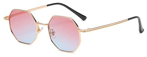Bysonglezai Sonnenbrille Damen Herren Sunglasses Frau Vintage Retro Kleine Rahmen Sonnenbrille Weibliche Mode Luxus Polygon 6