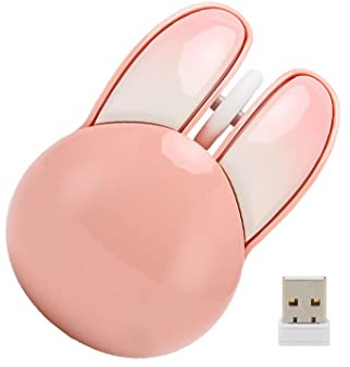 Gugxiom M6 Mouse Wireless, 2,4 GHz Rabbit USB Piccolo Leggero Maiden Cute Ergonomico DPI1200 Compatibile Con (Sakura)