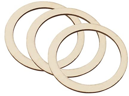 CORHAD 50pièces Cercles Bois Naturels Pour Décoration Saisonnière Et Bijoux Faits Main Accessoires Ronds Pour Bricolage
