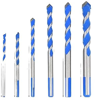 Broca de vidrio, broca triangular de 3-12mm for baldosas de cerámica, hormigón, ladrillo, madera, accesorios de herramientas eléctricas de perforación, broca (Color : 12mm, Size : 2PCS)